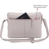 image:imageLeather Crossbody Bags for Women Small Soft Genuine Pebbled Sling Shoulder Handbag Crossover Purse with Full Adjustable Strap Cognac NappaIce Grey Nappa