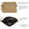 image:imageLeather Crossbody Bags for Women Small Soft Genuine Pebbled Sling Shoulder Handbag Crossover Purse with Full Adjustable Strap Cognac NappaKhaki Green Nappa