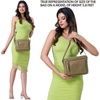 image:imageLeather Crossbody Bags for Women Small Soft Genuine Pebbled Sling Shoulder Handbag Crossover Purse with Full Adjustable Strap Cognac NappaKhaki Green Nappa