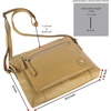 image:imageLeather Crossbody Bags for Women Small Soft Genuine Pebbled Sling Shoulder Handbag Crossover Purse with Full Adjustable Strap Cognac NappaKhaki Green Nappa