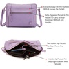 image:imageLeather Crossbody Bags for Women Small Soft Genuine Pebbled Sling Shoulder Handbag Crossover Purse with Full Adjustable Strap Cognac NappaLavender Nappa