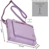 image:imageLeather Crossbody Bags for Women Small Soft Genuine Pebbled Sling Shoulder Handbag Crossover Purse with Full Adjustable Strap Cognac NappaLavender Nappa
