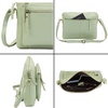 image:imageLeather Crossbody Bags for Women Small Soft Genuine Pebbled Sling Shoulder Handbag Crossover Purse with Full Adjustable Strap Cognac NappaMint Nappa