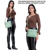 image:imageLeather Crossbody Bags for Women Small Soft Genuine Pebbled Sling Shoulder Handbag Crossover Purse with Full Adjustable Strap Cognac NappaMint Nappa