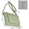 image:imageLeather Crossbody Bags for Women Small Soft Genuine Pebbled Sling Shoulder Handbag Crossover Purse with Full Adjustable Strap Cognac NappaMint Nappa