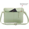 image:imageLeather Crossbody Bags for Women Small Soft Genuine Pebbled Sling Shoulder Handbag Crossover Purse with Full Adjustable Strap Cognac NappaMint Nappa