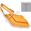 image:imageLeather Crossbody Bags for Women Small Soft Genuine Pebbled Sling Shoulder Handbag Crossover Purse with Full Adjustable Strap Cognac NappaMustard Nappa