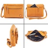 image:imageLeather Crossbody Bags for Women Small Soft Genuine Pebbled Sling Shoulder Handbag Crossover Purse with Full Adjustable Strap Cognac NappaMustard Nappa