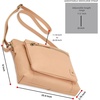 image:imageLeather Crossbody Bags for Women Small Soft Genuine Pebbled Sling Shoulder Handbag Crossover Purse with Full Adjustable Strap Cognac NappaNude Nappa
