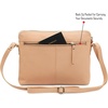image:imageLeather Crossbody Bags for Women Small Soft Genuine Pebbled Sling Shoulder Handbag Crossover Purse with Full Adjustable Strap Cognac NappaNude Nappa