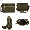image:imageLeather Crossbody Bags for Women Small Soft Genuine Pebbled Sling Shoulder Handbag Crossover Purse with Full Adjustable Strap Cognac NappaOlive Nappa