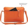 image:imageLeather Crossbody Bags for Women Small Soft Genuine Pebbled Sling Shoulder Handbag Crossover Purse with Full Adjustable Strap Cognac NappaOrange Nappa