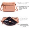 image:imageLeather Crossbody Bags for Women Small Soft Genuine Pebbled Sling Shoulder Handbag Crossover Purse with Full Adjustable Strap Cognac NappaPeach Nappa