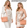 image:imageLeather Crossbody Bags for Women Small Soft Genuine Pebbled Sling Shoulder Handbag Crossover Purse with Full Adjustable Strap Cognac NappaPeach Nappa