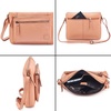 image:imageLeather Crossbody Bags for Women Small Soft Genuine Pebbled Sling Shoulder Handbag Crossover Purse with Full Adjustable Strap Cognac NappaPeach Nappa