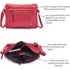 image:imageLeather Crossbody Bags for Women Small Soft Genuine Pebbled Sling Shoulder Handbag Crossover Purse with Full Adjustable Strap Cognac NappaRed Nappa
