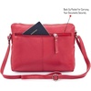 image:imageLeather Crossbody Bags for Women Small Soft Genuine Pebbled Sling Shoulder Handbag Crossover Purse with Full Adjustable Strap Cognac NappaRed Nappa