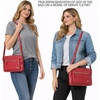 image:imageLeather Crossbody Bags for Women Small Soft Genuine Pebbled Sling Shoulder Handbag Crossover Purse with Full Adjustable Strap Cognac NappaRed Nappa