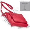 image:imageLeather Crossbody Bags for Women Small Soft Genuine Pebbled Sling Shoulder Handbag Crossover Purse with Full Adjustable Strap Cognac NappaRed Nappa