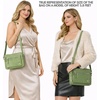 image:imageLeather Crossbody Bags for Women Small Soft Genuine Pebbled Sling Shoulder Handbag Crossover Purse with Full Adjustable Strap Cognac NappaSage Nappa