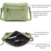 image:imageLeather Crossbody Bags for Women Small Soft Genuine Pebbled Sling Shoulder Handbag Crossover Purse with Full Adjustable Strap Cognac NappaSage Nappa