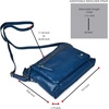 image:imageLeather Crossbody Bags for Women Small Soft Genuine Pebbled Sling Shoulder Handbag Crossover Purse with Full Adjustable Strap Cognac NappaSapphire Blue Nappa