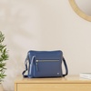 image:imageLeather Crossbody Bags for Women Small Soft Genuine Pebbled Sling Shoulder Handbag Crossover Purse with Full Adjustable Strap Cognac NappaSapphire Blue Nappa