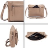 image:imageLeather Crossbody Bags for Women Small Soft Genuine Pebbled Sling Shoulder Handbag Crossover Purse with Full Adjustable Strap Cognac NappaTaupe Nappa