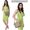 image:imageLeather Crossbody Bags for Women Small Soft Genuine Pebbled Sling Shoulder Handbag Crossover Purse with Full Adjustable Strap Cognac NappaTaupe Nappa