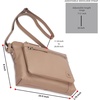 image:imageLeather Crossbody Bags for Women Small Soft Genuine Pebbled Sling Shoulder Handbag Crossover Purse with Full Adjustable Strap Cognac NappaTaupe Nappa