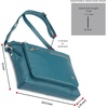 image:imageLeather Crossbody Bags for Women Small Soft Genuine Pebbled Sling Shoulder Handbag Crossover Purse with Full Adjustable Strap Cognac NappaTeal Nappa