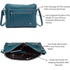 image:imageLeather Crossbody Bags for Women Small Soft Genuine Pebbled Sling Shoulder Handbag Crossover Purse with Full Adjustable Strap Cognac NappaTeal Nappa