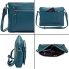 image:imageLeather Crossbody Bags for Women Small Soft Genuine Pebbled Sling Shoulder Handbag Crossover Purse with Full Adjustable Strap Cognac NappaTeal Nappa
