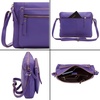 image:imageLeather Crossbody Bags for Women Small Soft Genuine Pebbled Sling Shoulder Handbag Crossover Purse with Full Adjustable Strap Cognac NappaViolet Nappa
