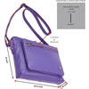 image:imageLeather Crossbody Bags for Women Small Soft Genuine Pebbled Sling Shoulder Handbag Crossover Purse with Full Adjustable Strap Cognac NappaViolet Nappa