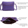 image:imageLeather Crossbody Bags for Women Small Soft Genuine Pebbled Sling Shoulder Handbag Crossover Purse with Full Adjustable Strap Cognac NappaViolet Nappa