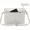 image:imageLeather Crossbody Bags for Women Small Soft Genuine Pebbled Sling Shoulder Handbag Crossover Purse with Full Adjustable Strap Cognac NappaWhite Nappa