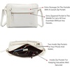 image:imageLeather Crossbody Bags for Women Small Soft Genuine Pebbled Sling Shoulder Handbag Crossover Purse with Full Adjustable Strap Cognac NappaWhite Nappa
