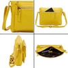image:imageLeather Crossbody Bags for Women Small Soft Genuine Pebbled Sling Shoulder Handbag Crossover Purse with Full Adjustable Strap Cognac NappaYellow Nappa
