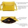 image:imageLeather Crossbody Bags for Women Small Soft Genuine Pebbled Sling Shoulder Handbag Crossover Purse with Full Adjustable Strap Cognac NappaYellow Nappa