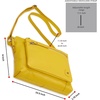 image:imageLeather Crossbody Bags for Women Small Soft Genuine Pebbled Sling Shoulder Handbag Crossover Purse with Full Adjustable Strap Cognac NappaYellow Nappa