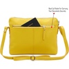 image:imageLeather Crossbody Bags for Women Small Soft Genuine Pebbled Sling Shoulder Handbag Crossover Purse with Full Adjustable Strap Cognac NappaYellow Nappa