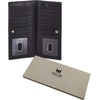 image:imageLong Wallet for Men Women Leather Slim Bifold RFID Blocking Card HolderBlack Crazy Horse
