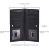 image:imageLong Wallet for Men Women Leather Slim Bifold RFID Blocking Card HolderBlack Nappa