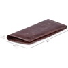 image:imageLong Wallet for Men Women Leather Slim Bifold RFID Blocking Card HolderCoffee Wax Pull Up