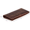 image:imageLong Wallet for Men Women Leather Slim Bifold RFID Blocking Card HolderCognac Crazy Horse