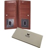 image:imageLong Wallet for Men Women Leather Slim Bifold RFID Blocking Card HolderCognac Fine Grained