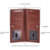 image:imageLong Wallet for Men Women Leather Slim Bifold RFID Blocking Card HolderCognac Fine Grained