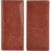 image:imageLong Wallet for Men Women Leather Slim Bifold RFID Blocking Card HolderCognac Wax Pull Up