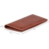image:imageLong Wallet for Men Women Leather Slim Bifold RFID Blocking Card HolderCognac Wax Pull Up